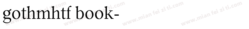 gothmhtf book字体转换